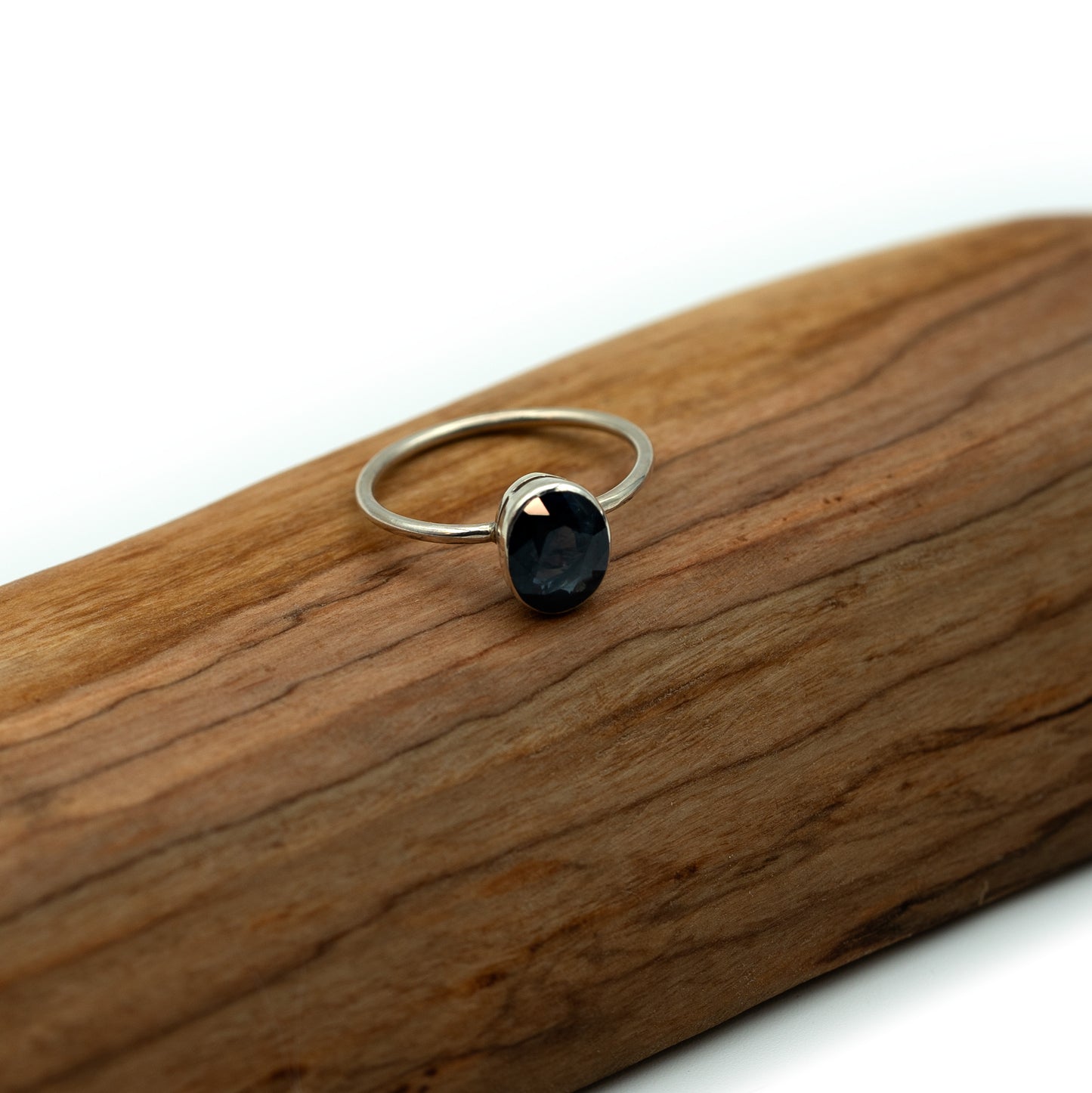 Blue Sapphire Basket Ring
