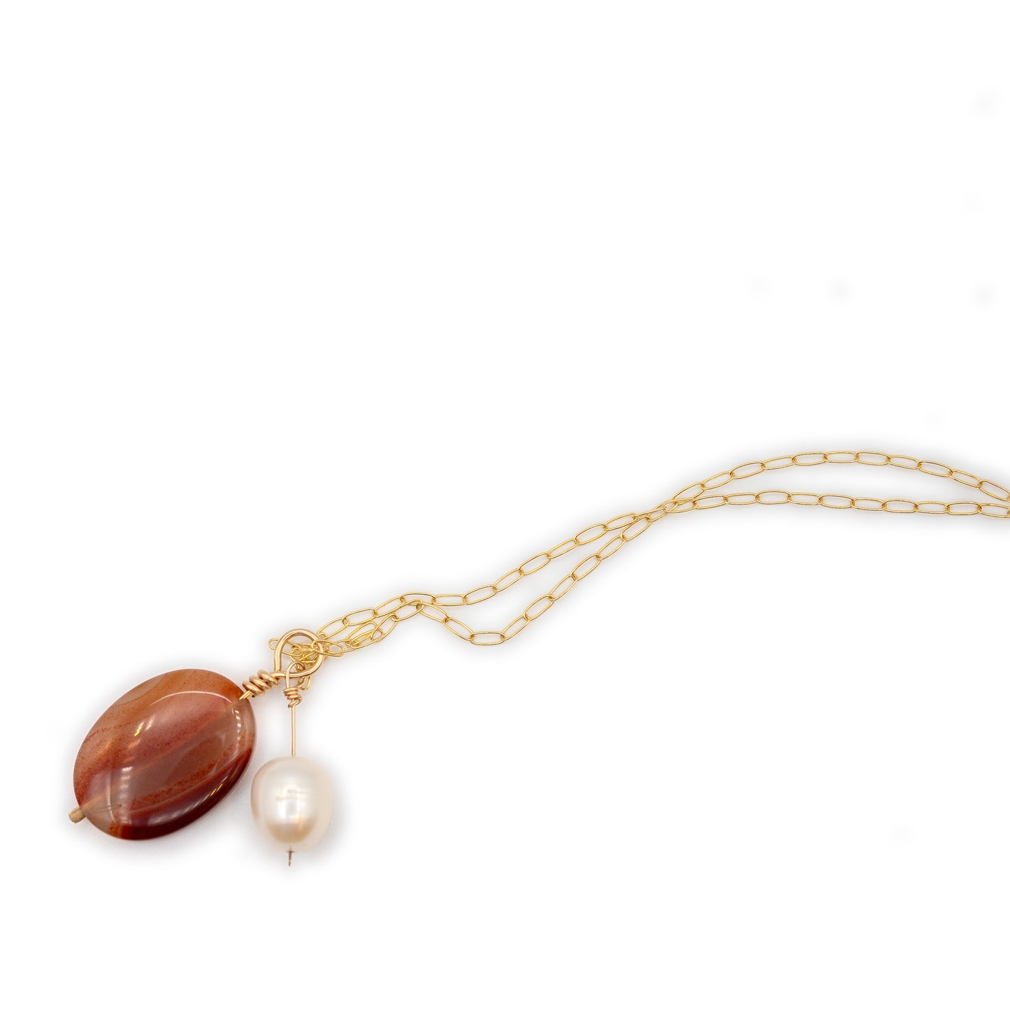 Carnelian & Pearl Necklace