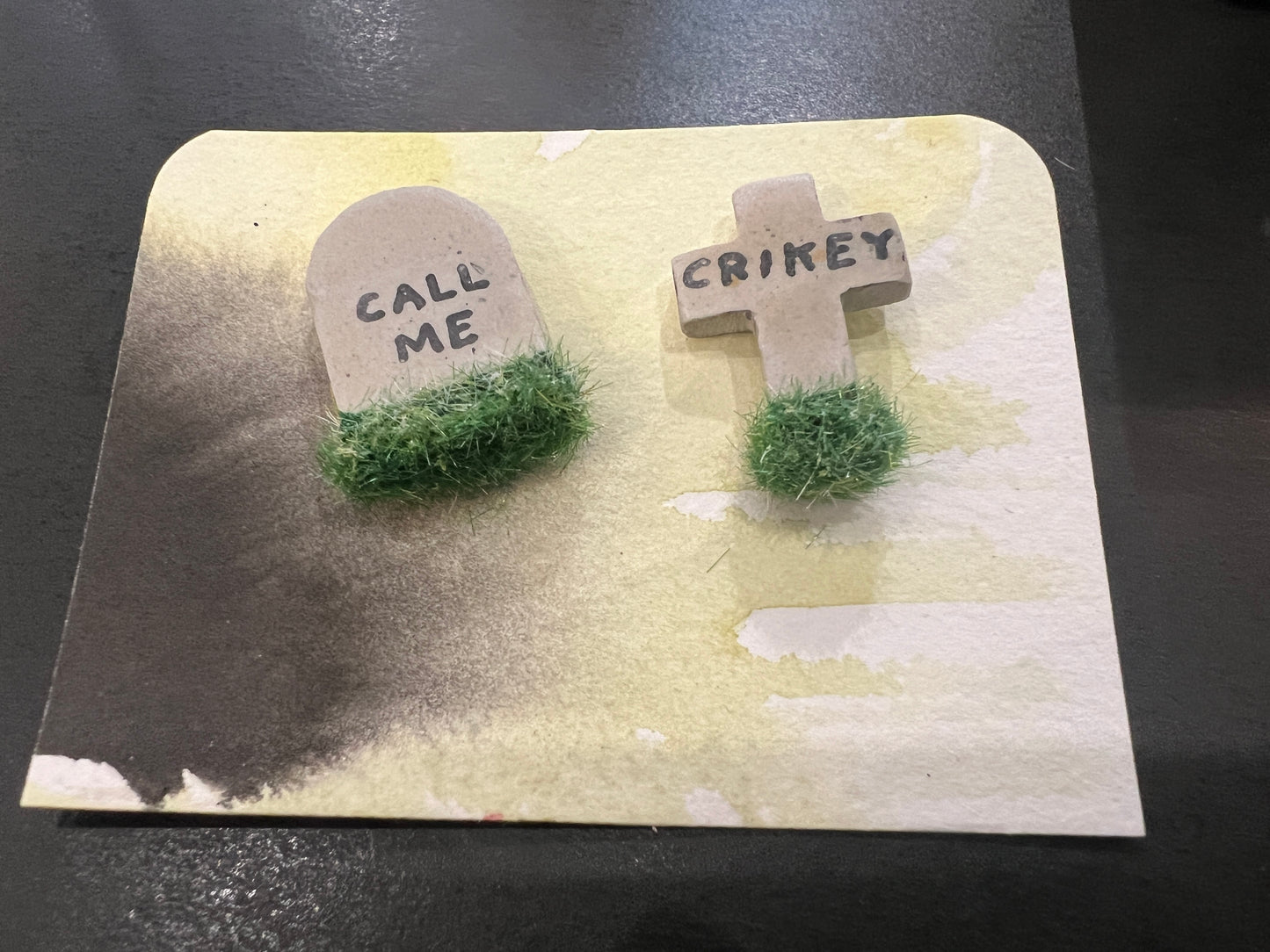 Tiny Tombstone Earrings