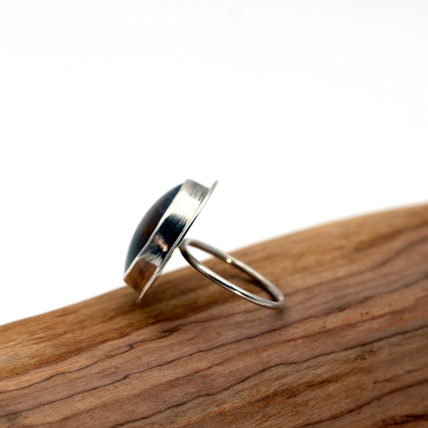 Oval Moss Agate Ring