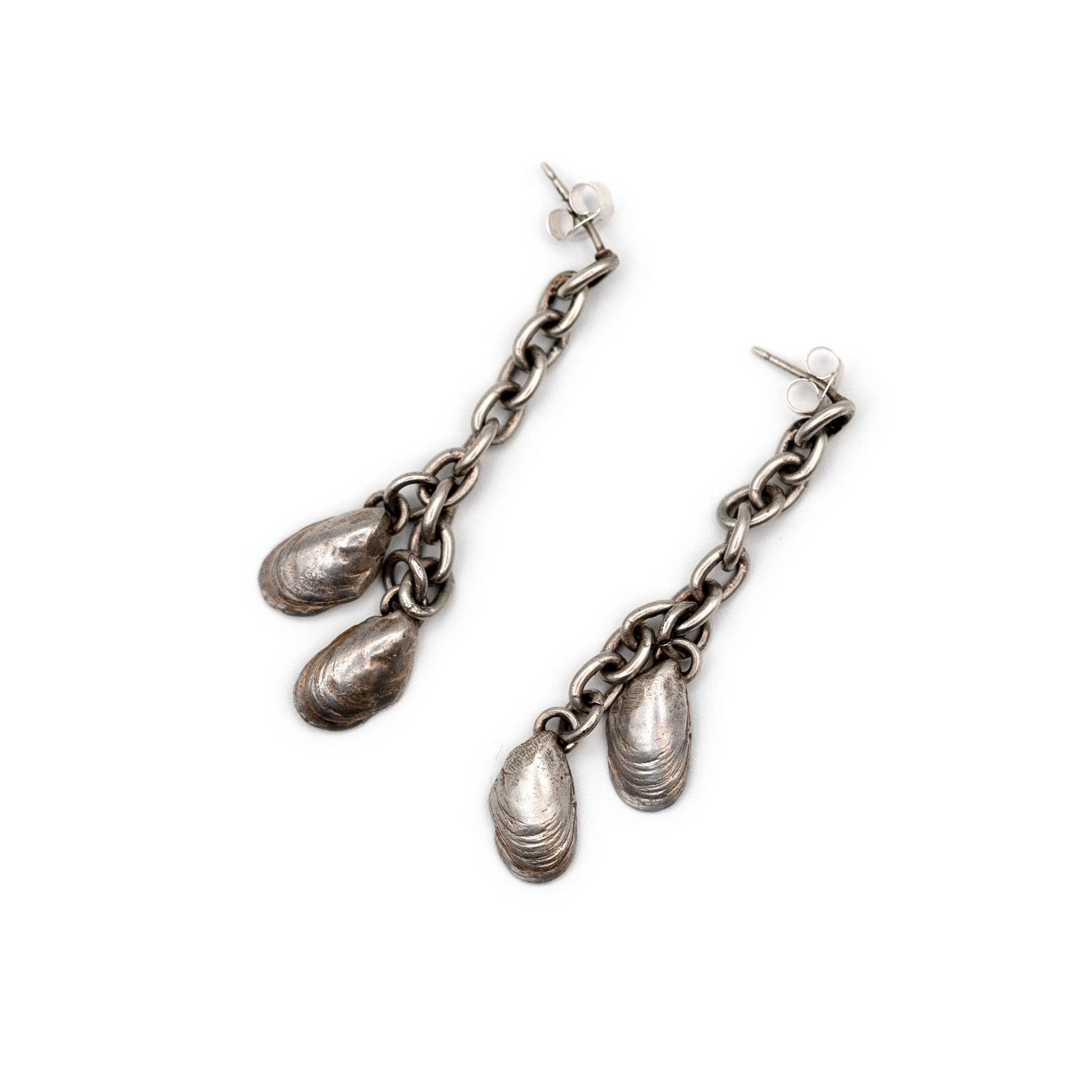 Mussel Chain Earrings - Deodata Jewelry Design