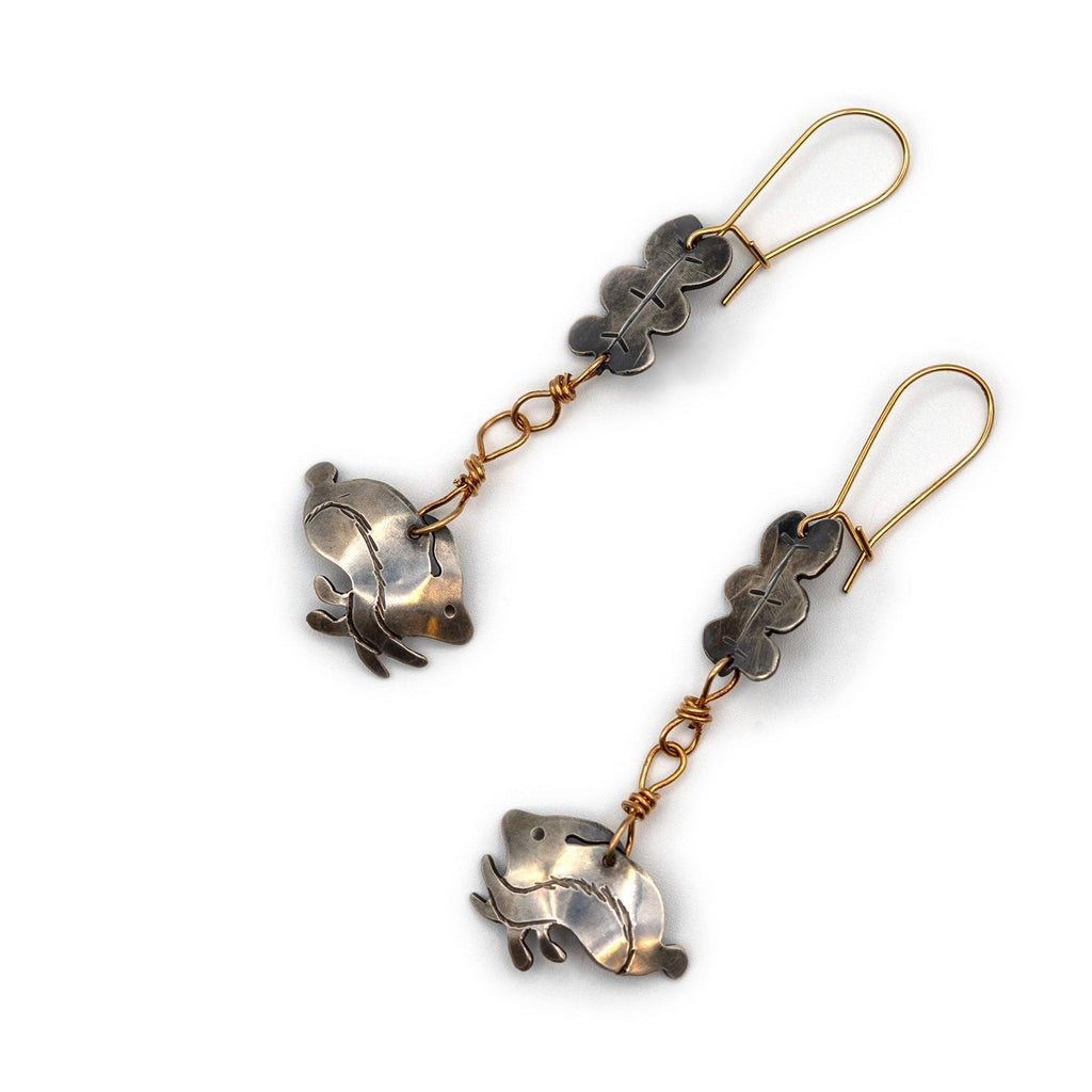 Bunny Garden Party Earrings - Deodata Jewelry Design