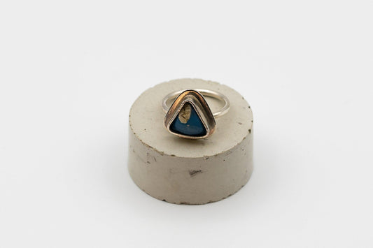 Leland Blue Triangle Ring ~ Size 8 - Deodata Jewelry Design