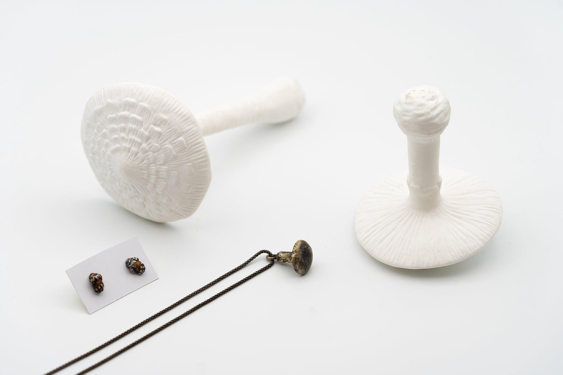 Mushroom Pendant Necklace - Deodata Jewelry Design