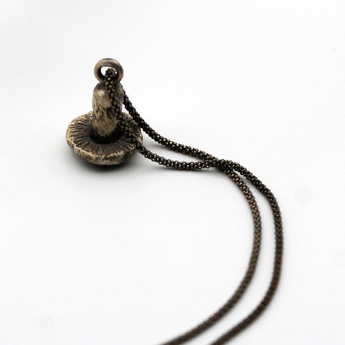 Mushroom Pendant Necklace - Deodata Jewelry Design